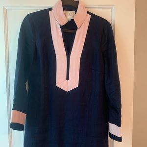 Sail to Sable Mandarin Collar Tunic Dress
